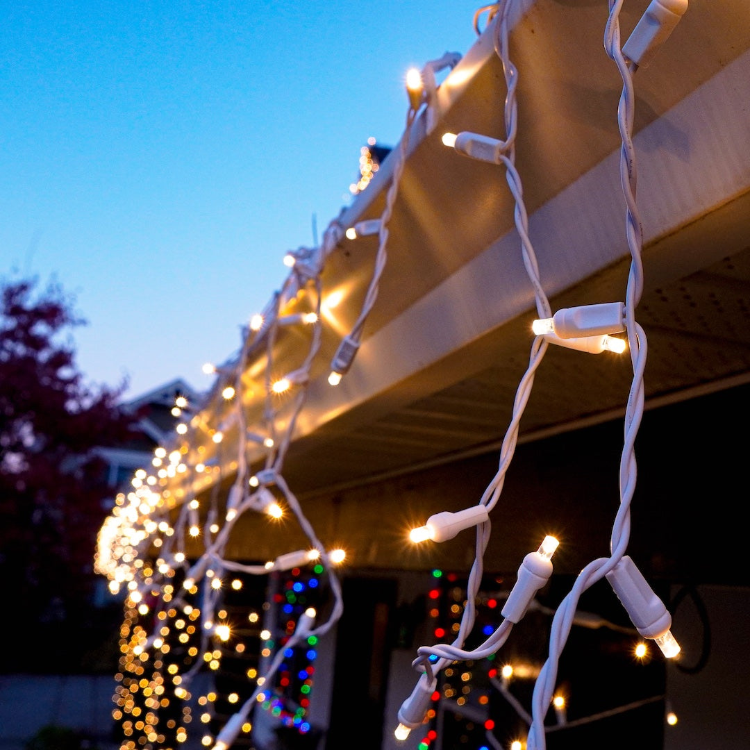 Icicle Lights (White Wire) - Coaxial Plug