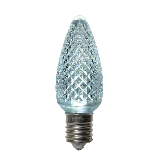 12 Gold & Silver Shatterproof Glitter C9 Light Bulb Christmas