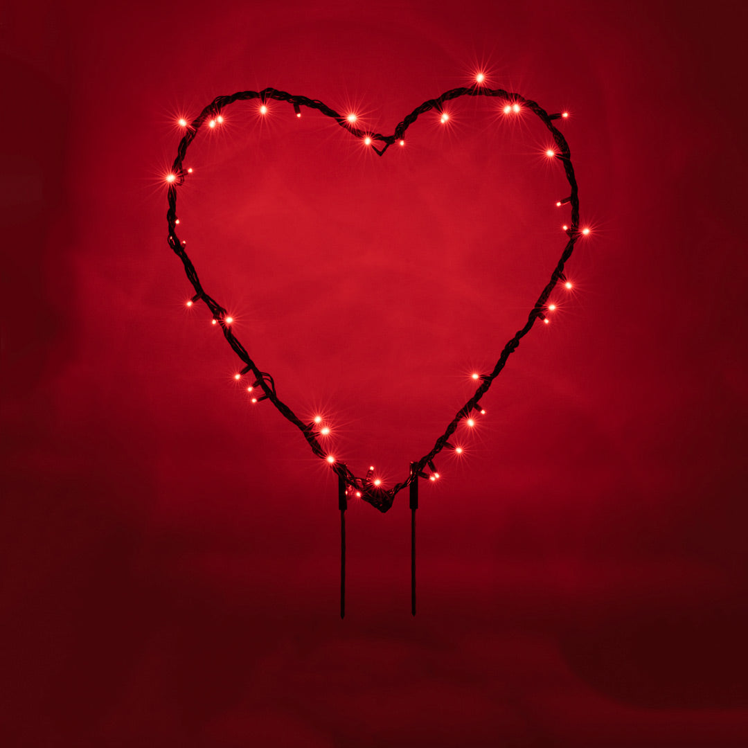 A giant heart full of lights